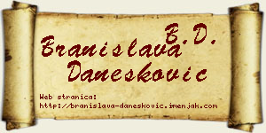 Branislava Danesković vizit kartica